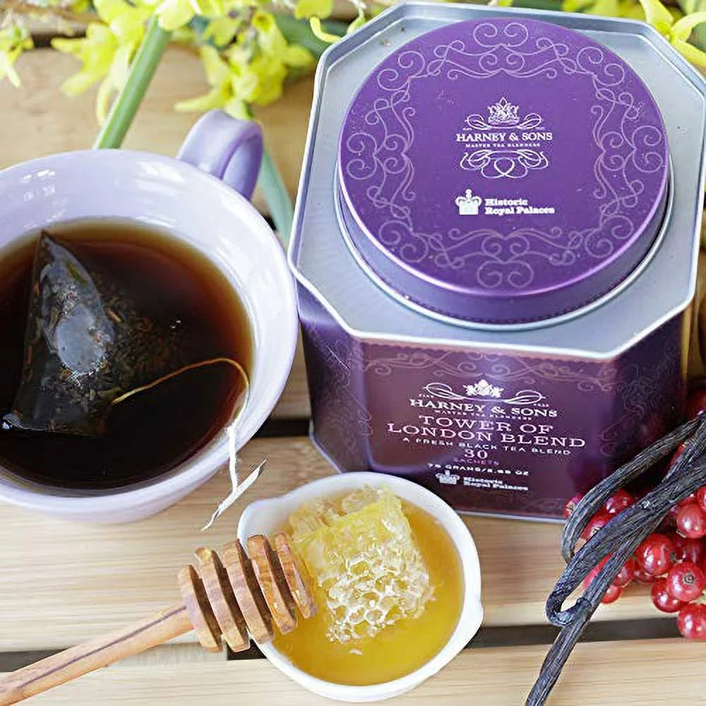 30 of Caramel, Sons and Tea Black Sachets & Tea London London, Tower Currant, Honey, Harney Black w/ Vanilla, of Historic