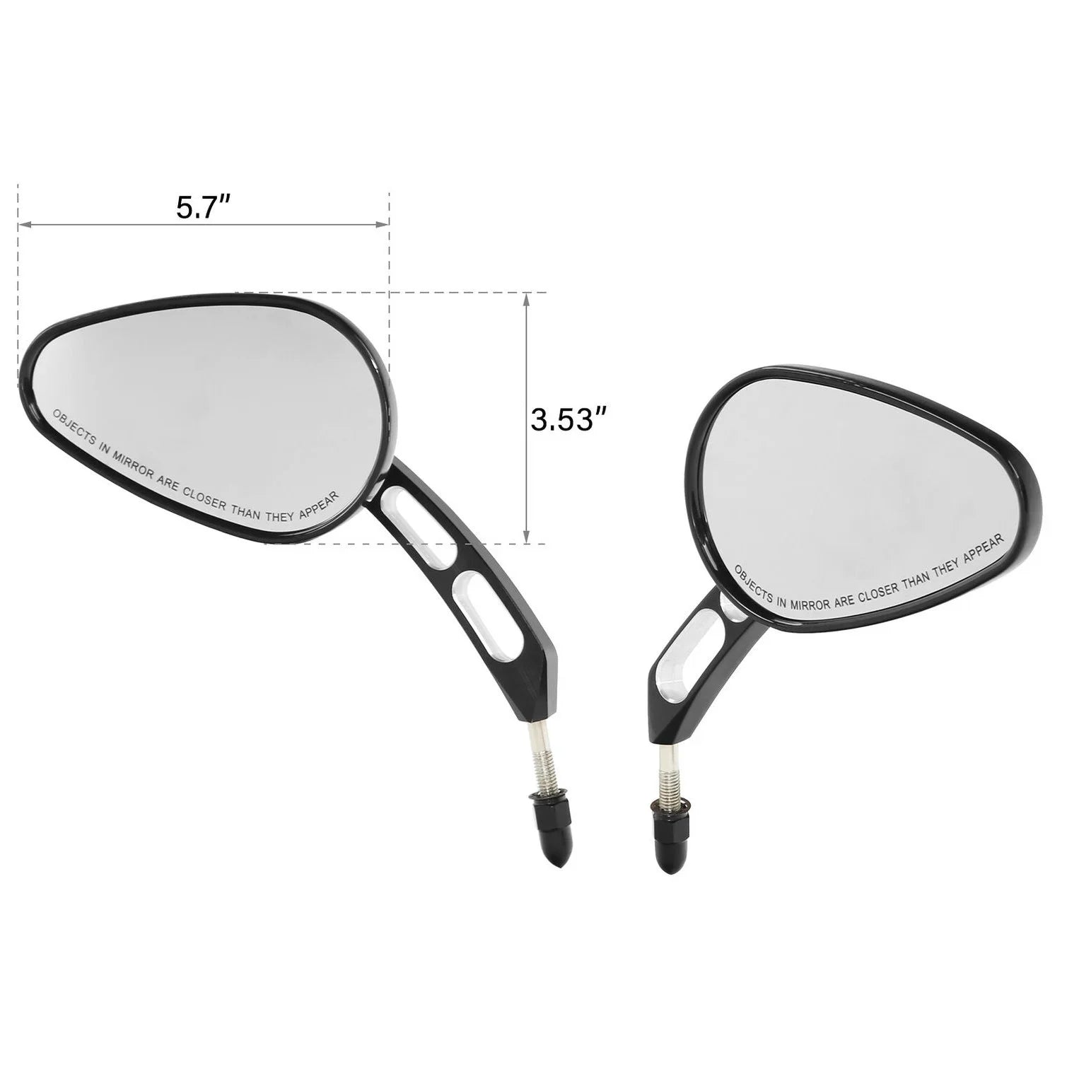 View 2005-2017 Deluxe 2016 Black Harley Softail Teledu Rear Fits Mirrors 8mm FLSTN Fits