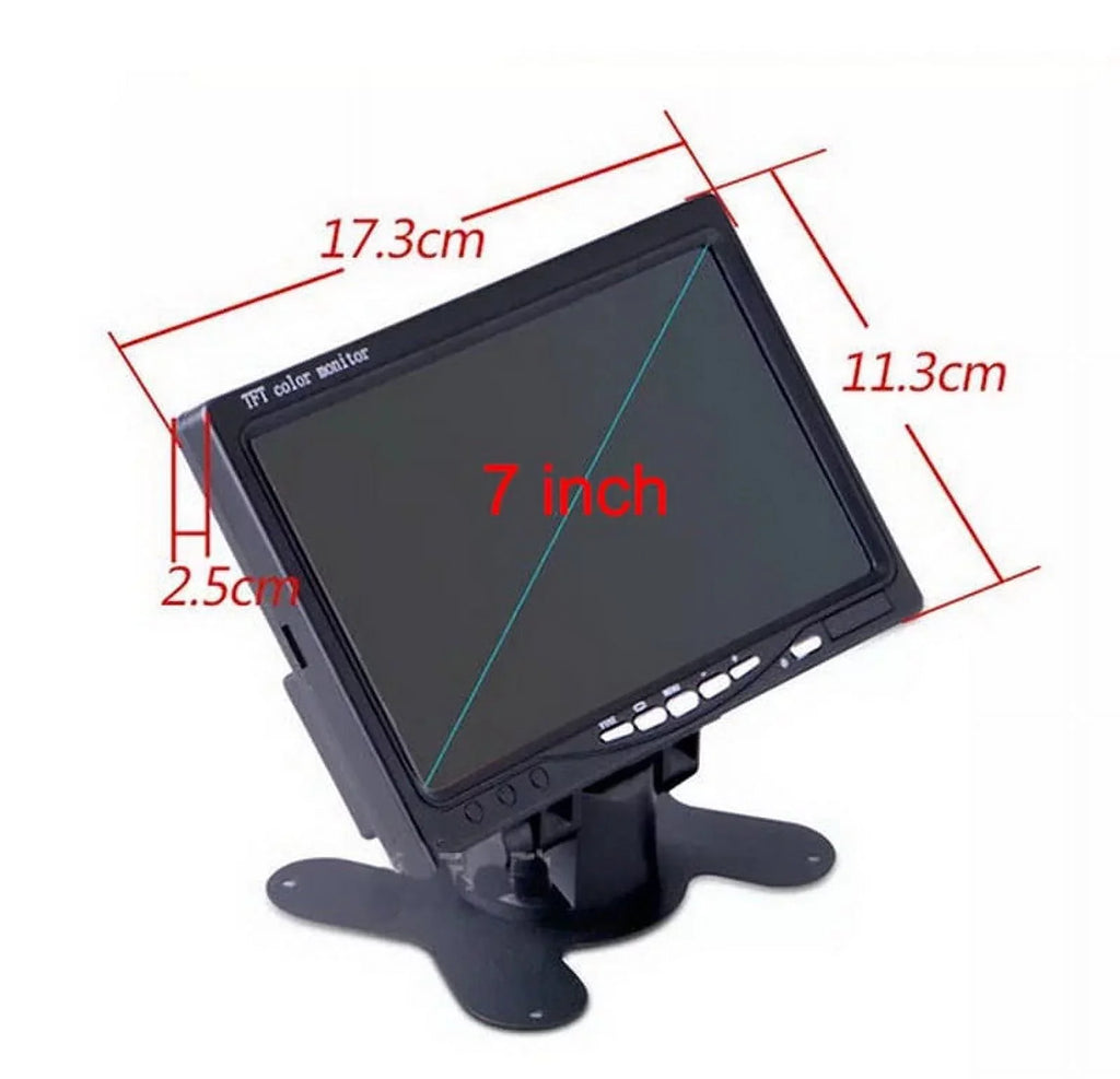 feet with Night RV Vision+32 Van cable IR 12V/24V Bus TFT parking camera Car Car for LCD Truck LED system 18 7inch Monitor reverse