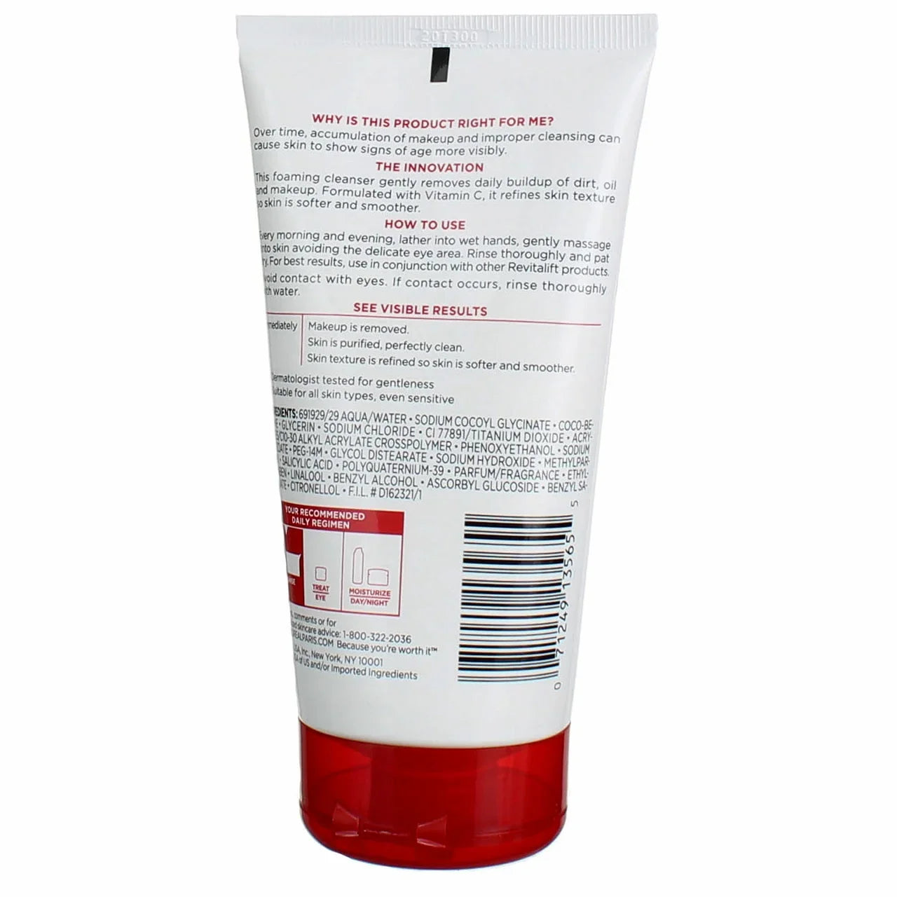 RevitaLift 5 Radiant (Pack Dermo-Expertise Cream Smoothing 6) oz L'Oreal of Cleanser