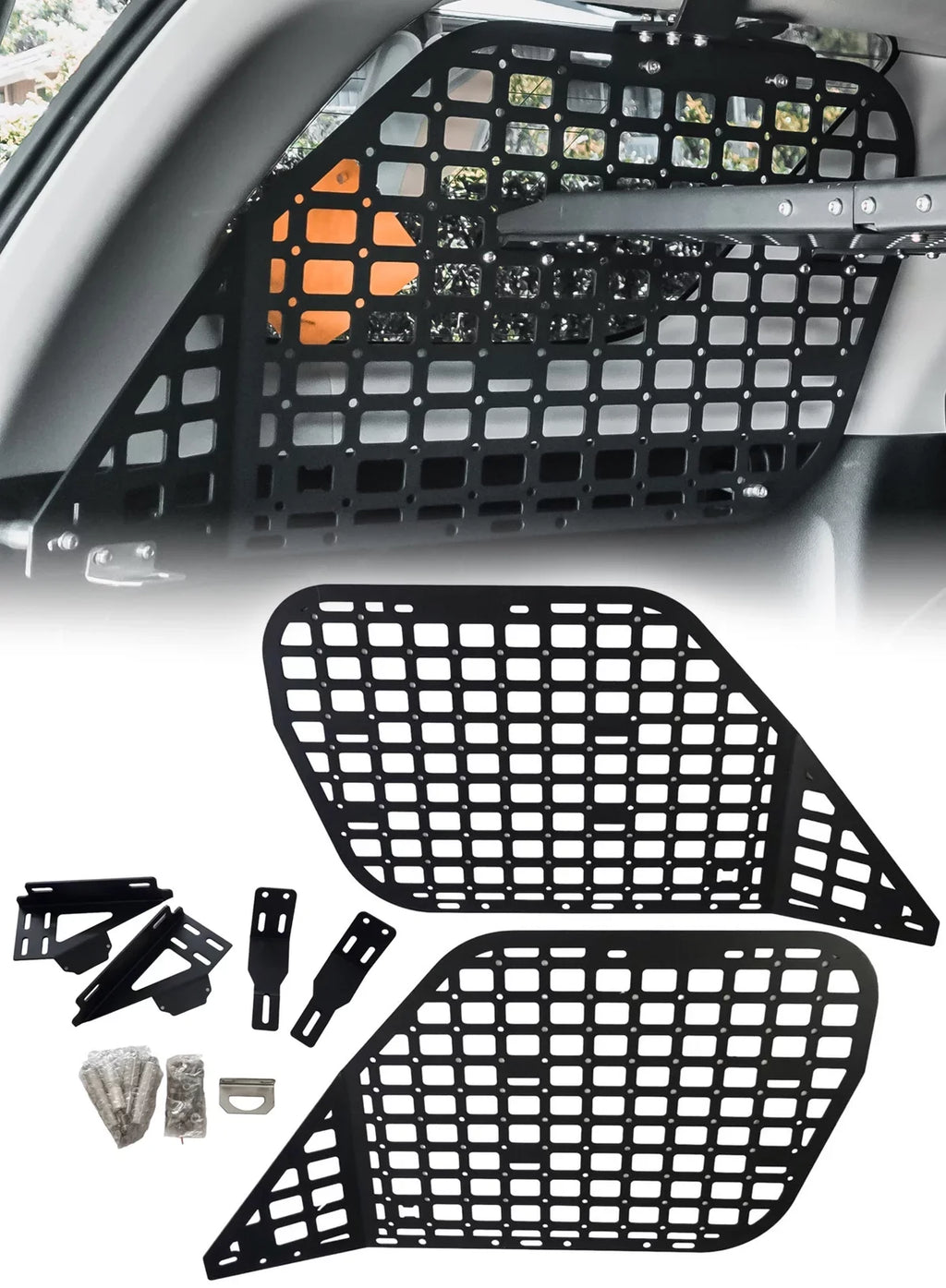 Storage Shelf BAKOD MSW100 Toyota Window 4Runner Molle Panel for Set MSPS100 Black 2010-2023