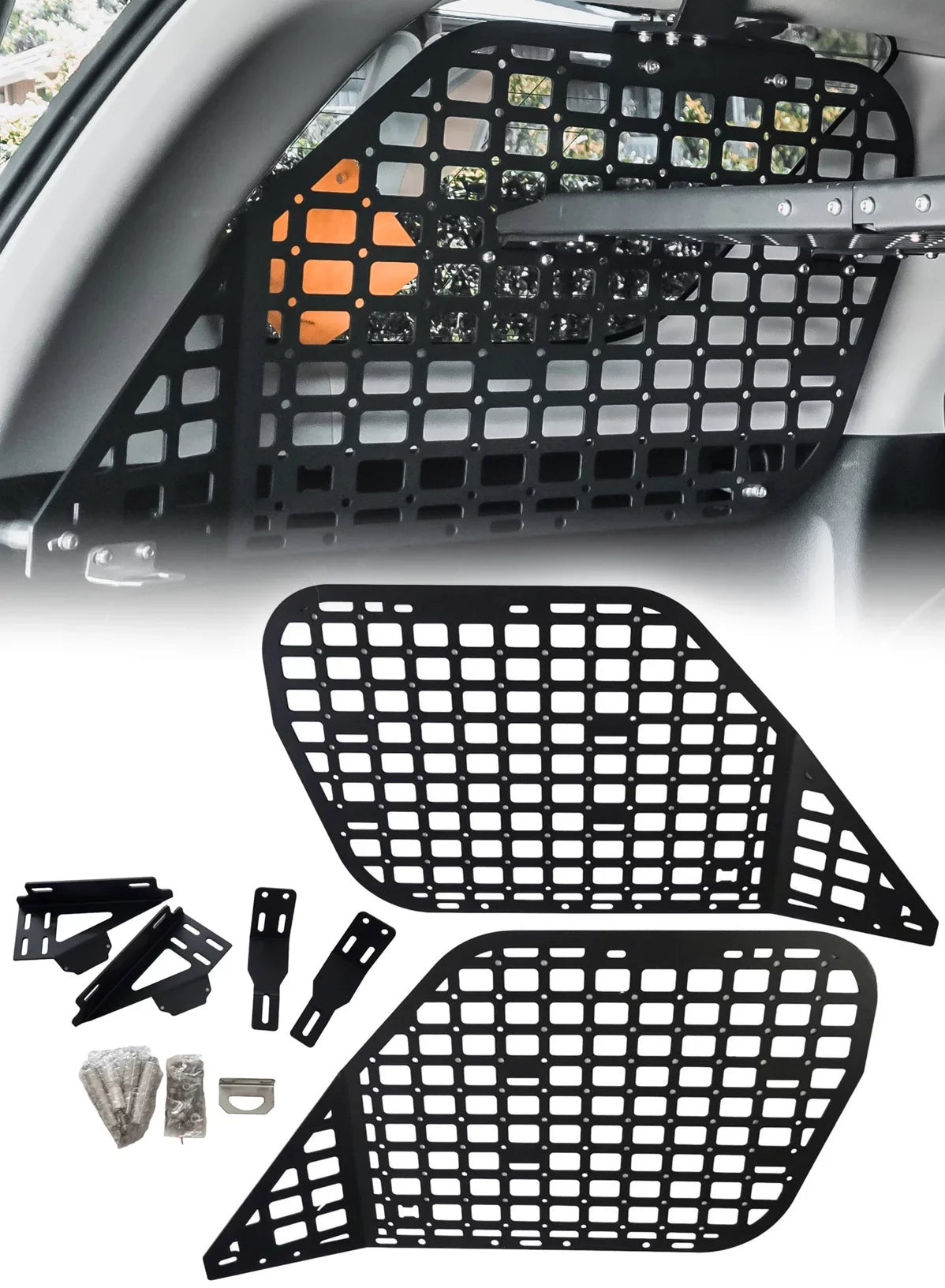 Storage Shelf BAKOD MSW100 Toyota Window 4Runner Molle Panel for Set MSPS100 Black 2010-2023