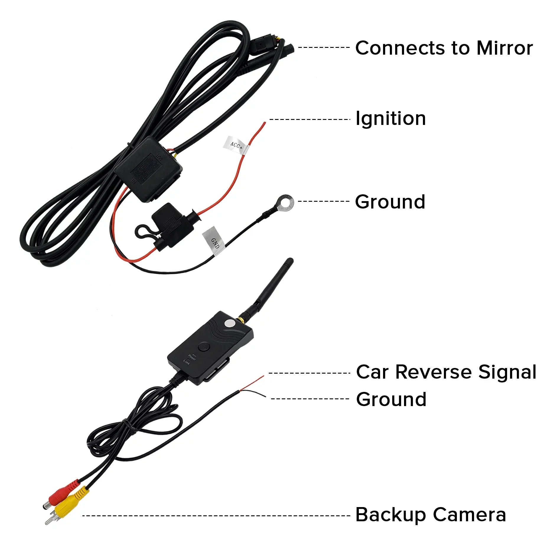 Fit Mirror Master for Transmitter Wireless | Universal LCD 4.3" Tailgaters with Rear & View Screen Mount OEM Cars