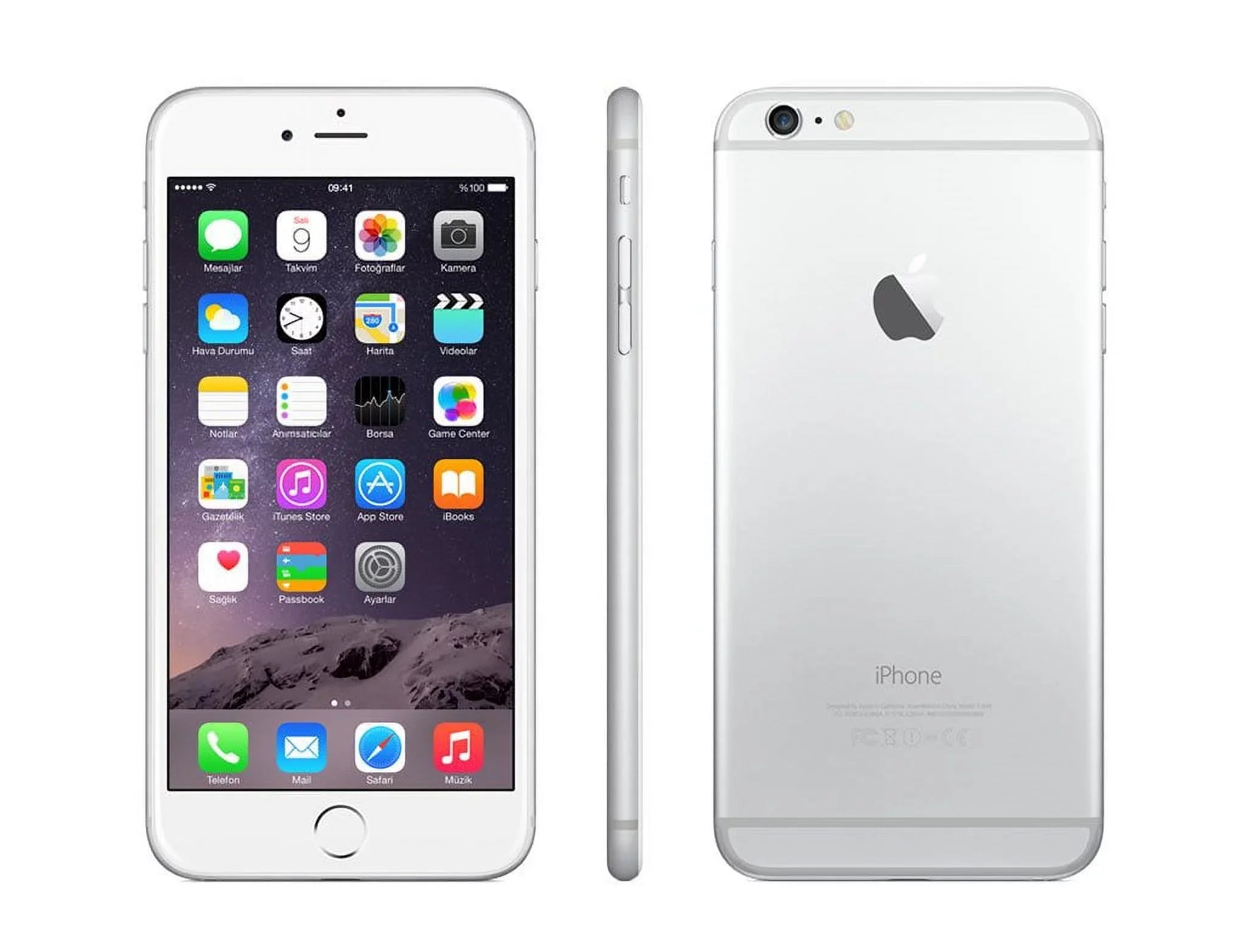 Restored Mobile) Silver iPhone (Refurbished) 16GB (Boost 6s