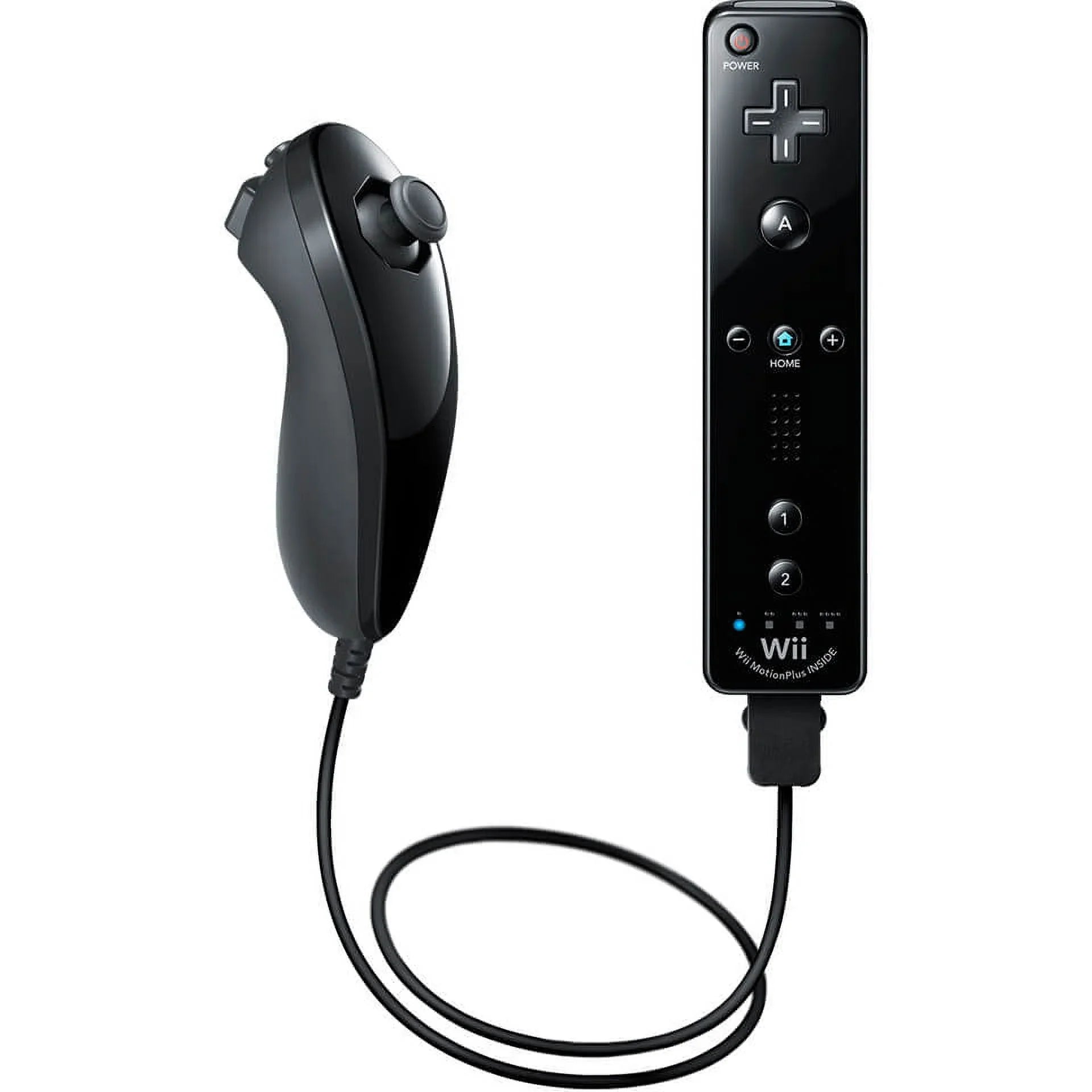 '- U Sensor Bar Wii Nintendo Plus Nunchuk Remote with and Jacket, Black & Bundle Wii