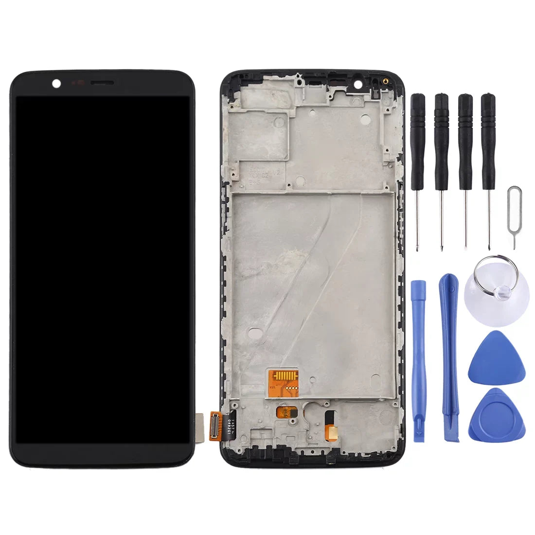 TFT Assembly Parts 5T and Digitizer Screen Cellphone A5010 Full LCD (Black) Frame Repair fabric with For OnePlus