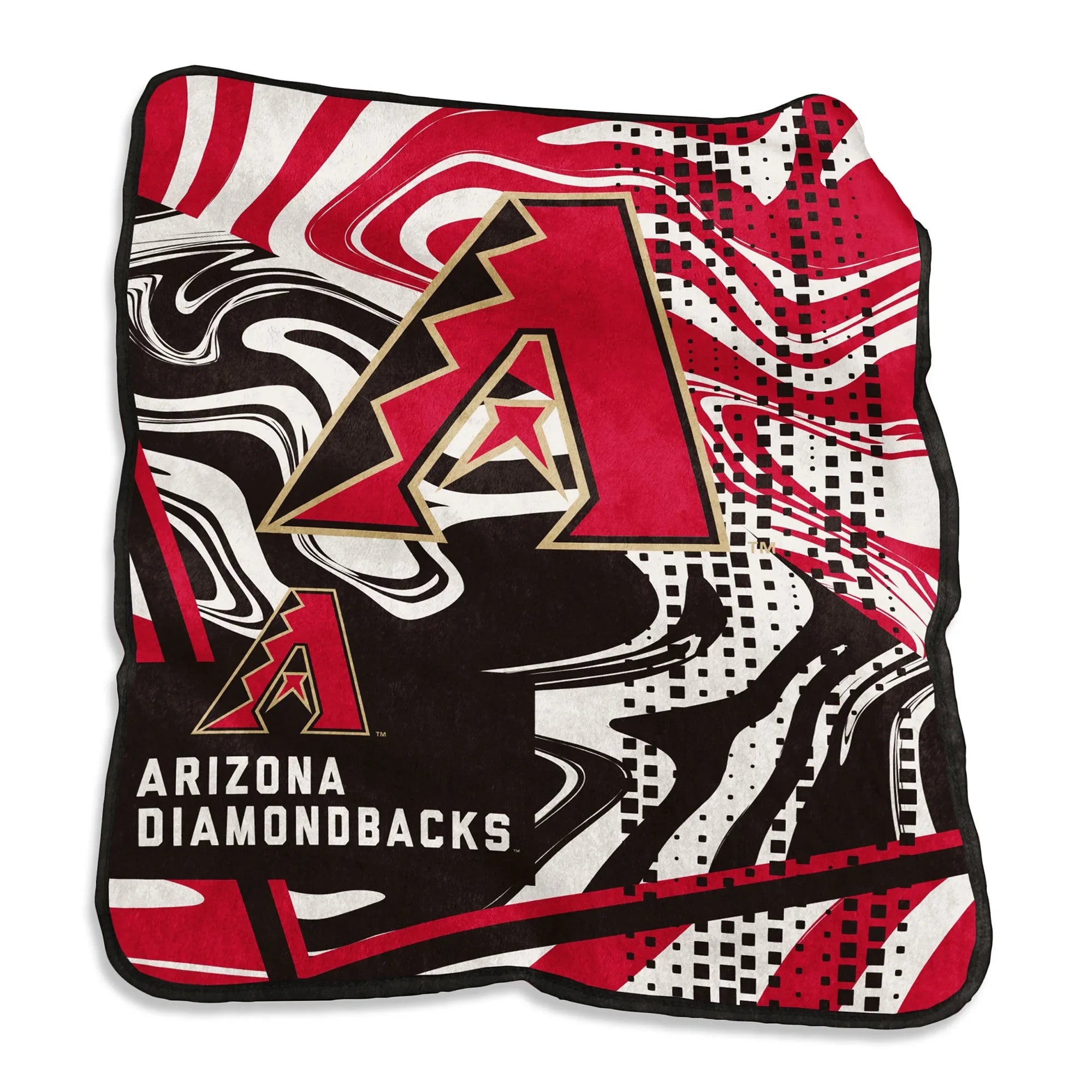 Diamondbacks Arizona Raschel 50" Swirl Throw x Blanket 60"