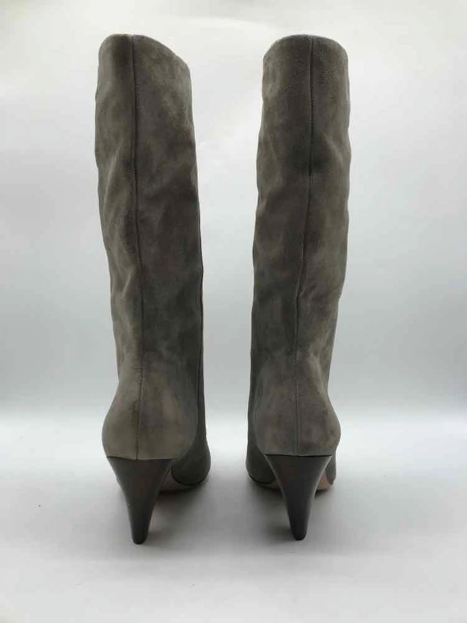 dimension Beard 6 Tall Boots Grey Veronica Pre-Owned