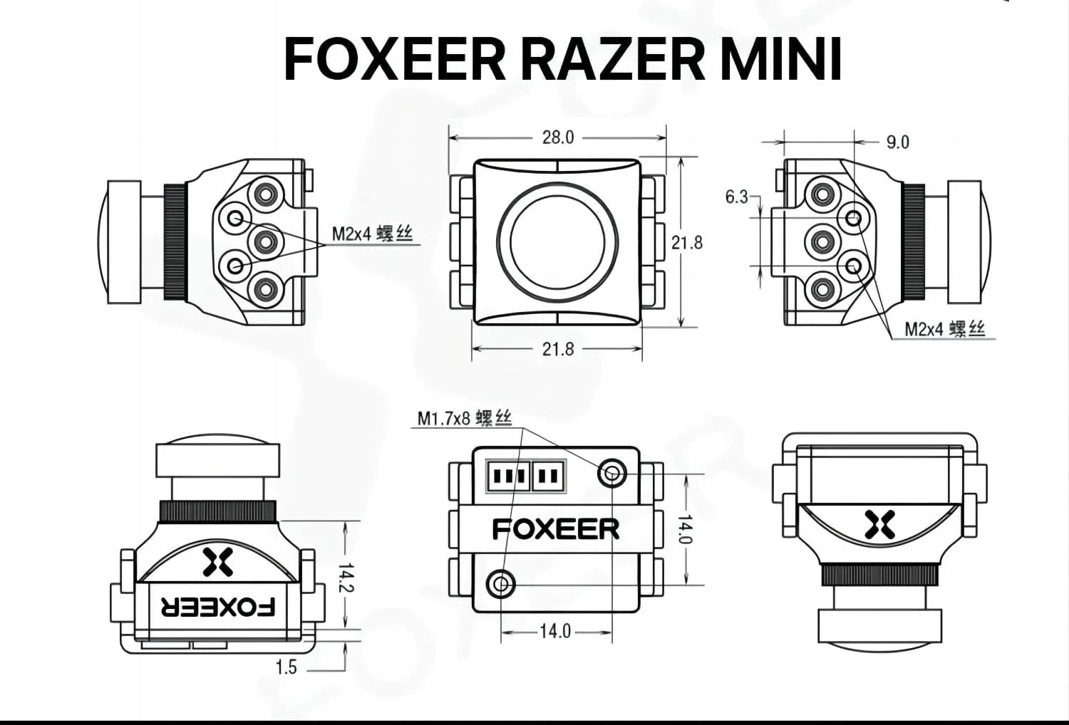 Natural Mini Foxeer Degree Razer 2.1mm SoloGood NTSC Switchable 125 Lens Image PAL 4:3 1200TVL Definition Camera FPV