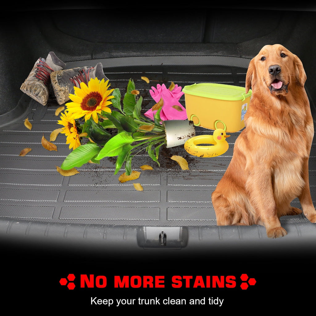 Truck Duty Black 2022-2024 Rear Compatible Floor Cover Storage Cargo Liner Mat Heavy All With Motorsports Pickup TPE climate Ikon Bed Maverick, Protector Flooring Guard Trunk 3D
