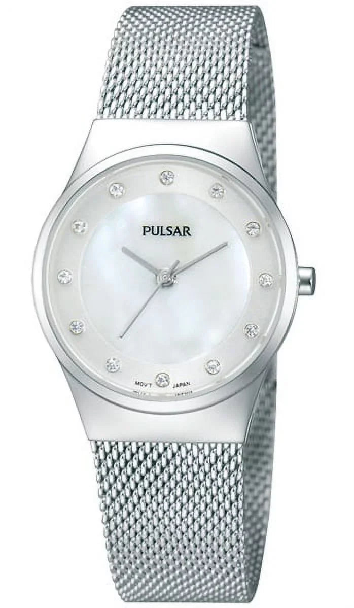 Easy Bracelet Women's Dial Watch design Swarovski Crystal Mesh MOP PH8053 Steel