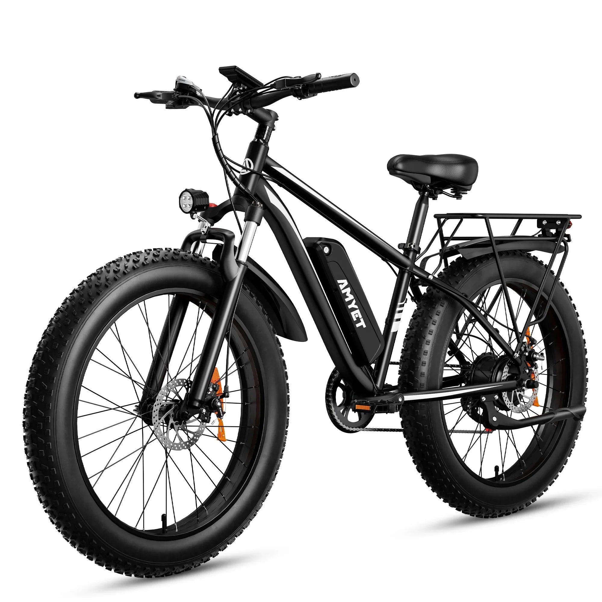 Removable with UL2849 15Ah Tire Electric Bicycle,Dual AMYET Absorber Shock Mountain Electric 48V Ebike Adults,750W &65 Commuter 7 Speed Bike for Bicycle Miles Gears,26" Fat Battery,19MPH EB26 Electric