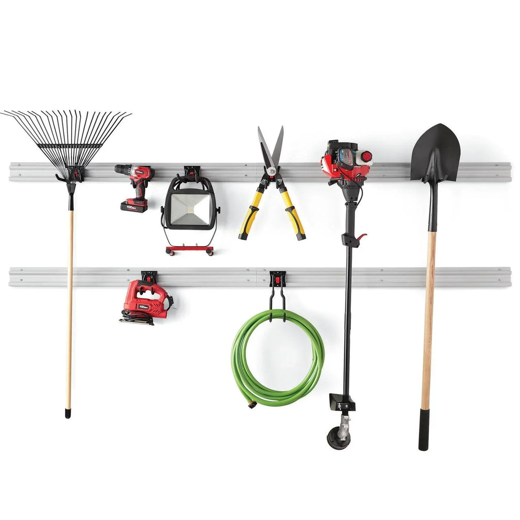 Snap 12-Piece Tough Hyper Organizer Quick-Release Kit Rail Garage System