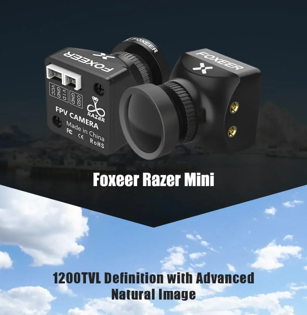 Natural Mini Foxeer Degree Razer 2.1mm SoloGood NTSC Switchable 125 Lens Image PAL 4:3 1200TVL Definition Camera FPV