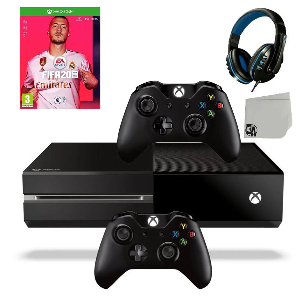 AXTION With Used Original BOLT Console Included Controller Gaming 2 One Game Xbox FIFA-20 Black Bundle 500GB Headset