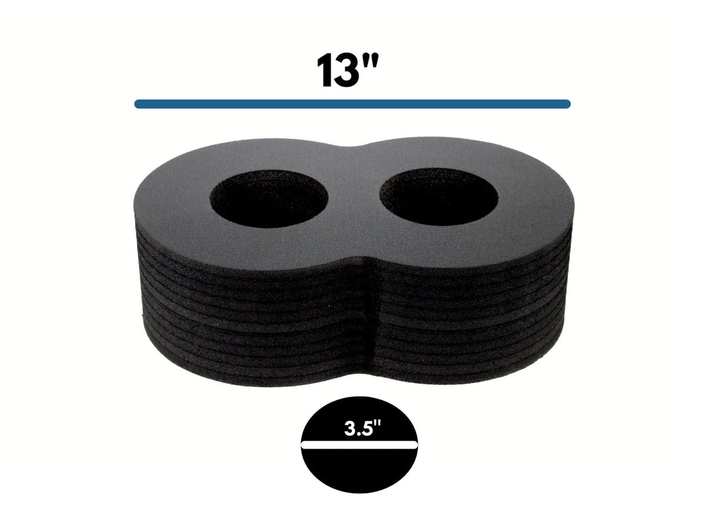 Tray Holders Holders Drink 2 Pool with 6 Party for Wide Resistant Floating Float Cup Whale Durable 13 Foam Inches Compartment Drink Refreshment Lounge Polar or Tumbler Float UV Beach Holder Black