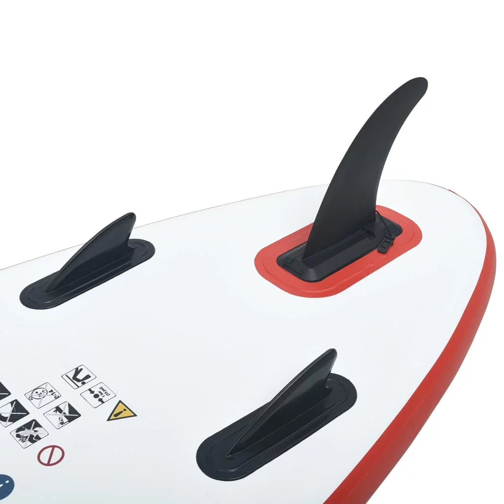 Suzicca Paddle Surfboard Red Set and Inflatable White Board