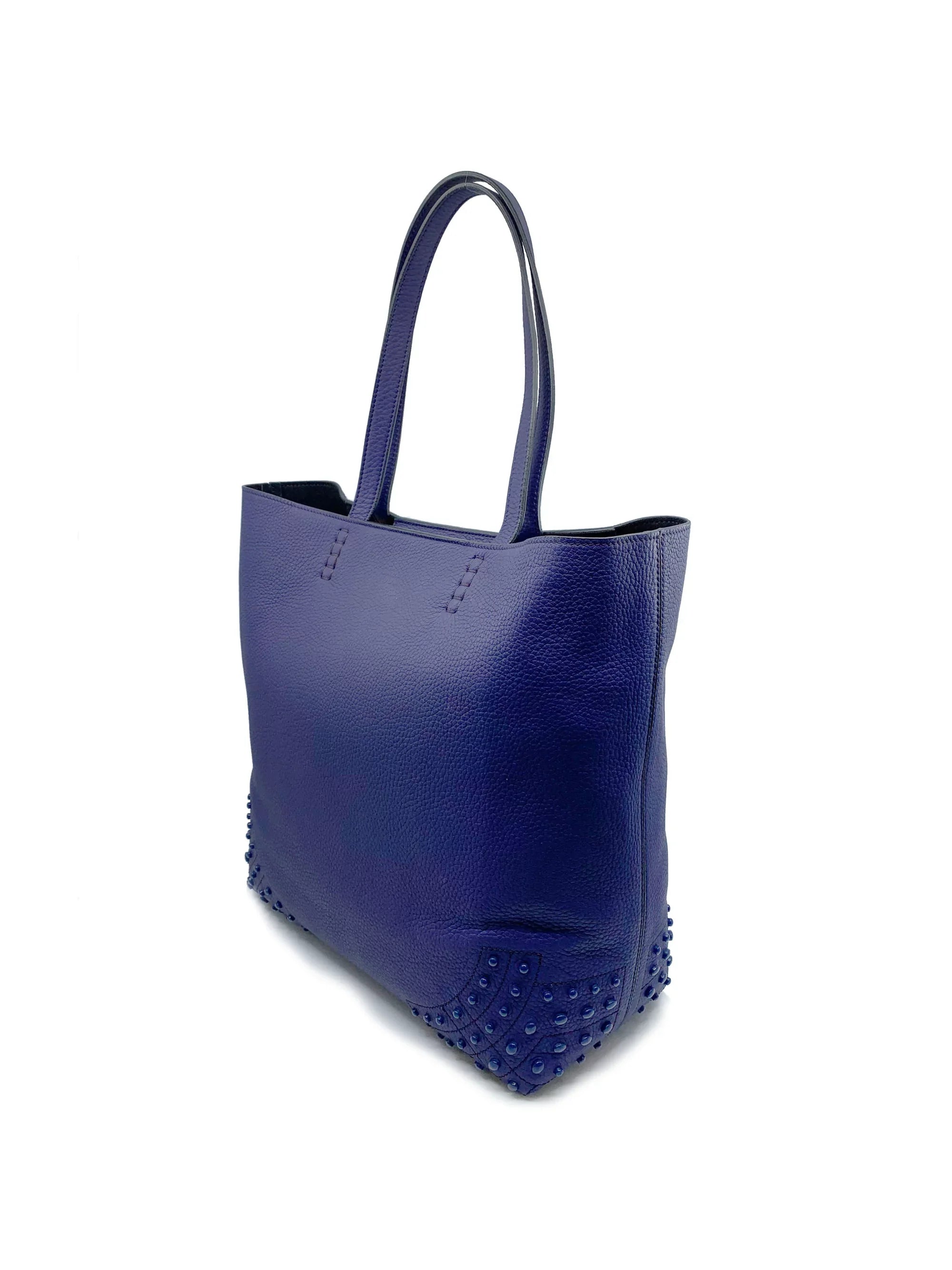 Wave New Satchel Tote Soft Gommini Tod's XBWAMRFT301MACL-411 Violet