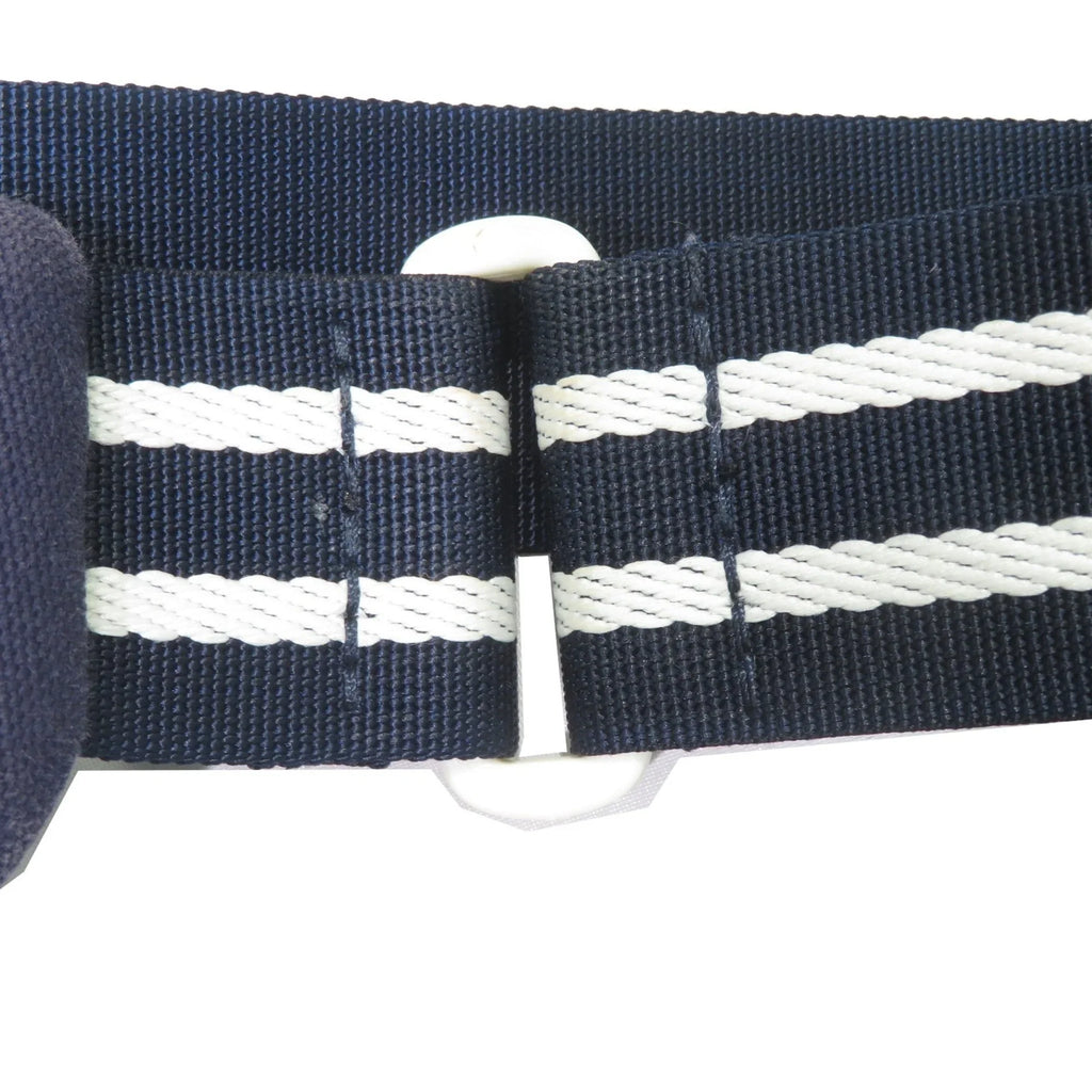 Sportsline Waist (Good) Navy/White Pre-Owned Body Canvas Women's Bag Men's