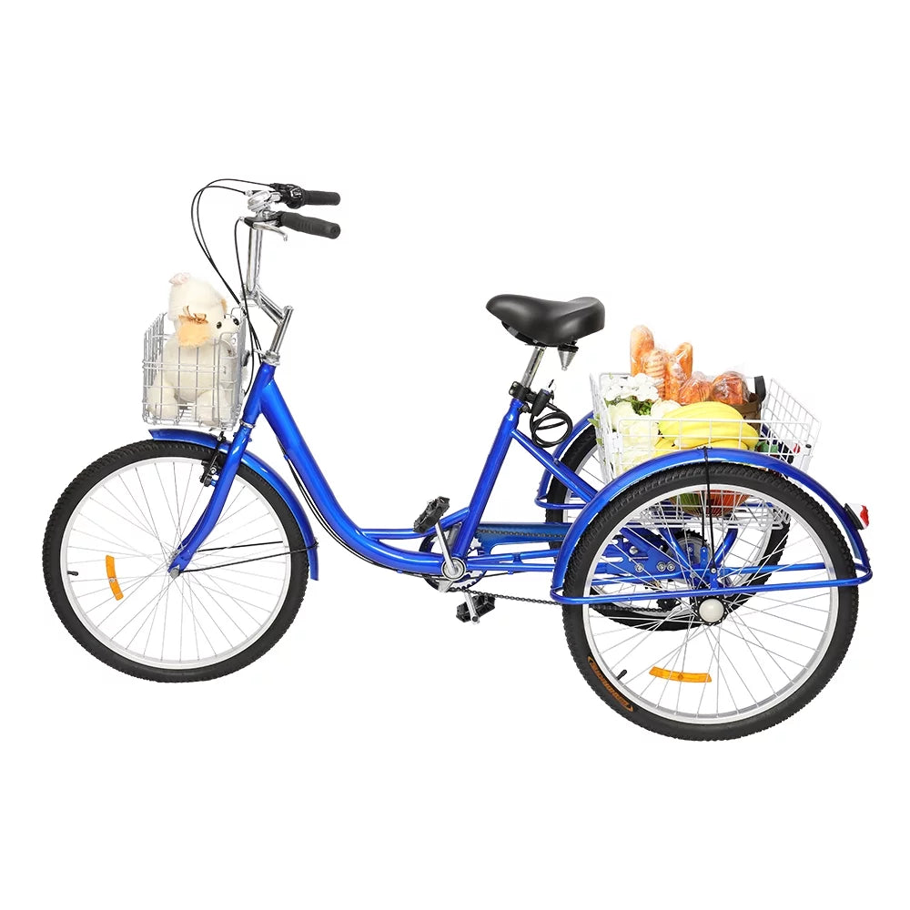 26-Inch Women's SalonMore Men's Bike, Wheel Blue Tricycle Adult