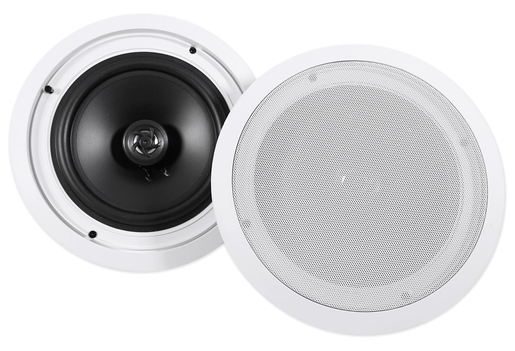 Stereo+8 Audio Rockville Home 4-Room Kit 8" White Controls Ceiling Speakers+Wall