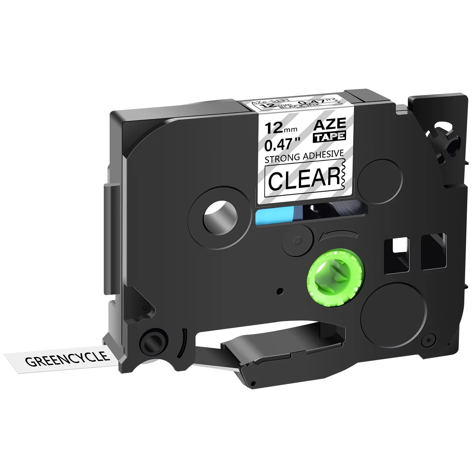 12mm Strength Laminated P-touch Clear Brother TZ-131 Black Label 100PK TZe-131 Extra GREENCYCLE Compatible for TZe TZe-S131 on TZ-S131 TZ Tape