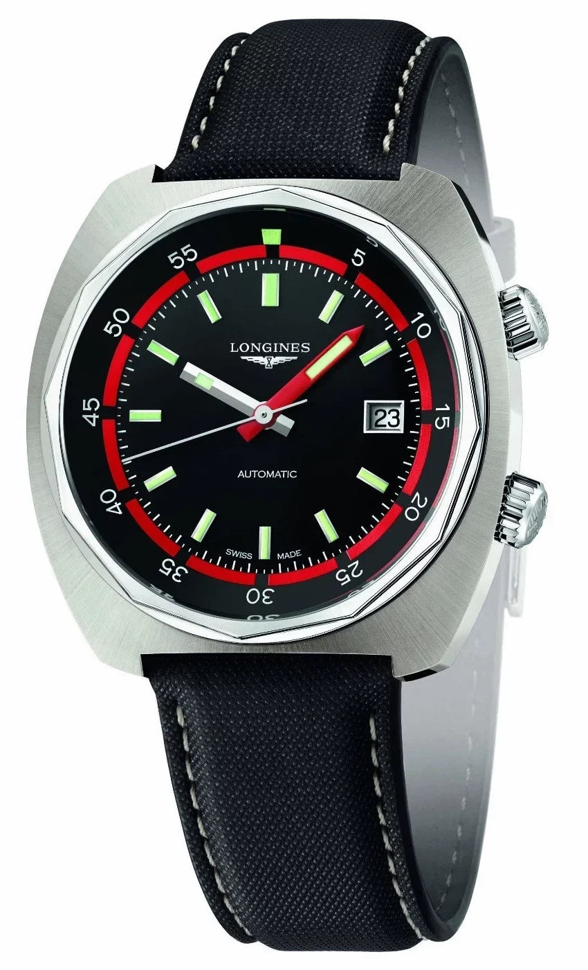 Calendar L2.795.4.52.0 Heritage Longines Strap Diver Mens Automatic Steel Watch