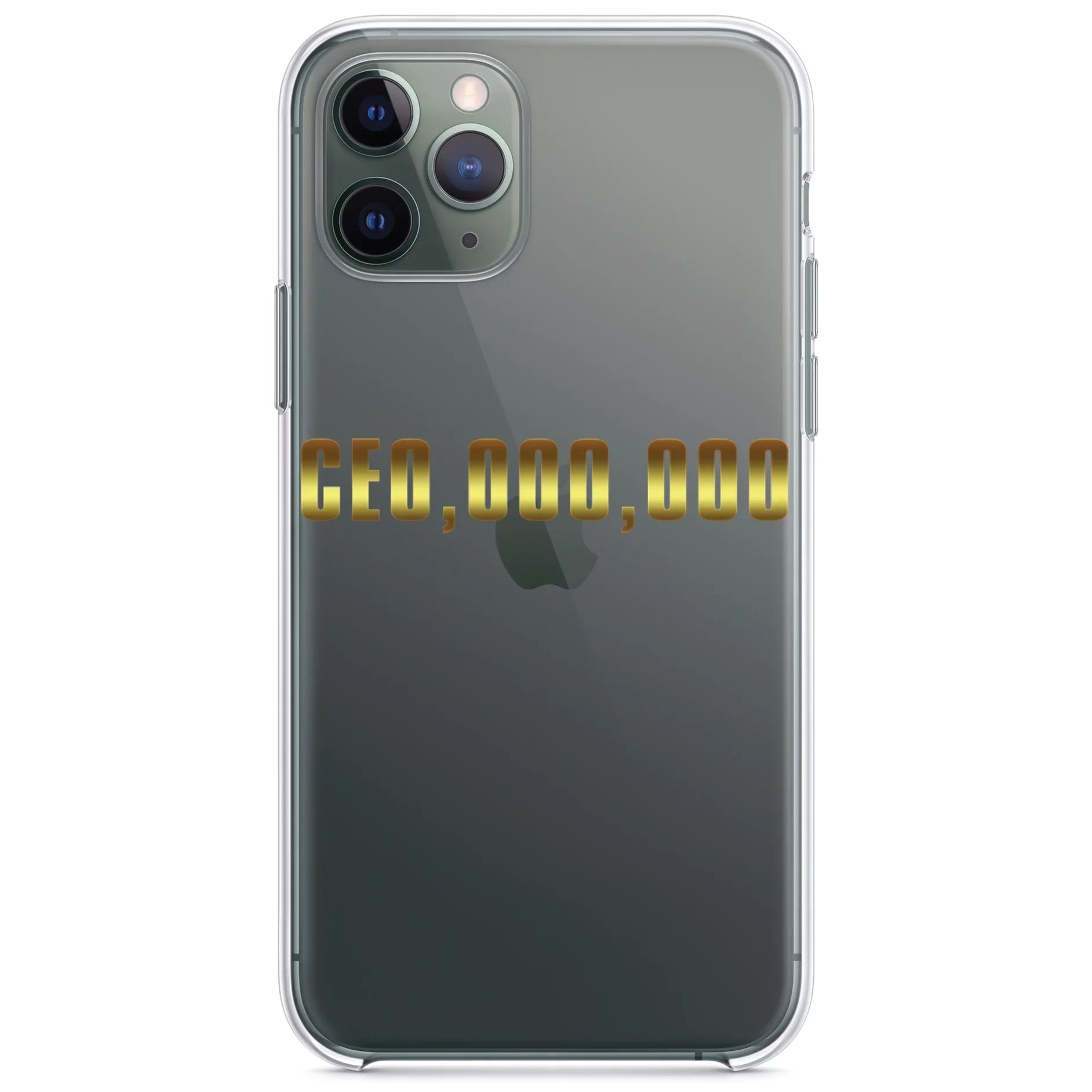 Protector Screen) for commo - CEO,000,000 iPhone TPU Bumper DistinctInk Glass Hybrid Case 11 - Clear (6.1" Tempered Acrylic Shockproof Entrepreneur Back 3 Screen