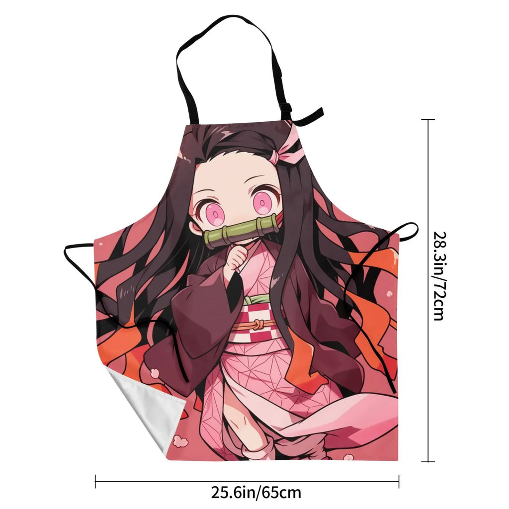Kitchen/Cooking/Gardening/Painting/BBQ/Baking/Chef/Craftsman Kamado Demon Decor Slayer Home Apron Nezuko For Waterproof