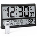 Wireless Indoor with Clock Wall / Wall Easy-to-Read, Battery Atomic 15" exterior exterior Clock Temperature, LFF Needs Numbers Never / with Sensor Operated, Atomic Setting, 4.5" Digital Clock Large