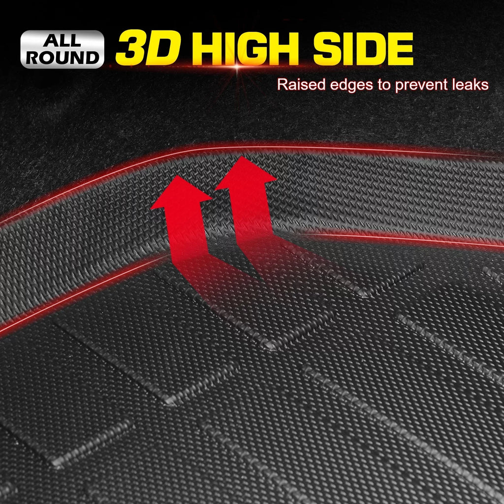 Truck Duty Black 2022-2024 Rear Compatible Floor Cover Storage Cargo Liner Mat Heavy All With Motorsports Pickup TPE climate Ikon Bed Maverick, Protector Flooring Guard Trunk 3D