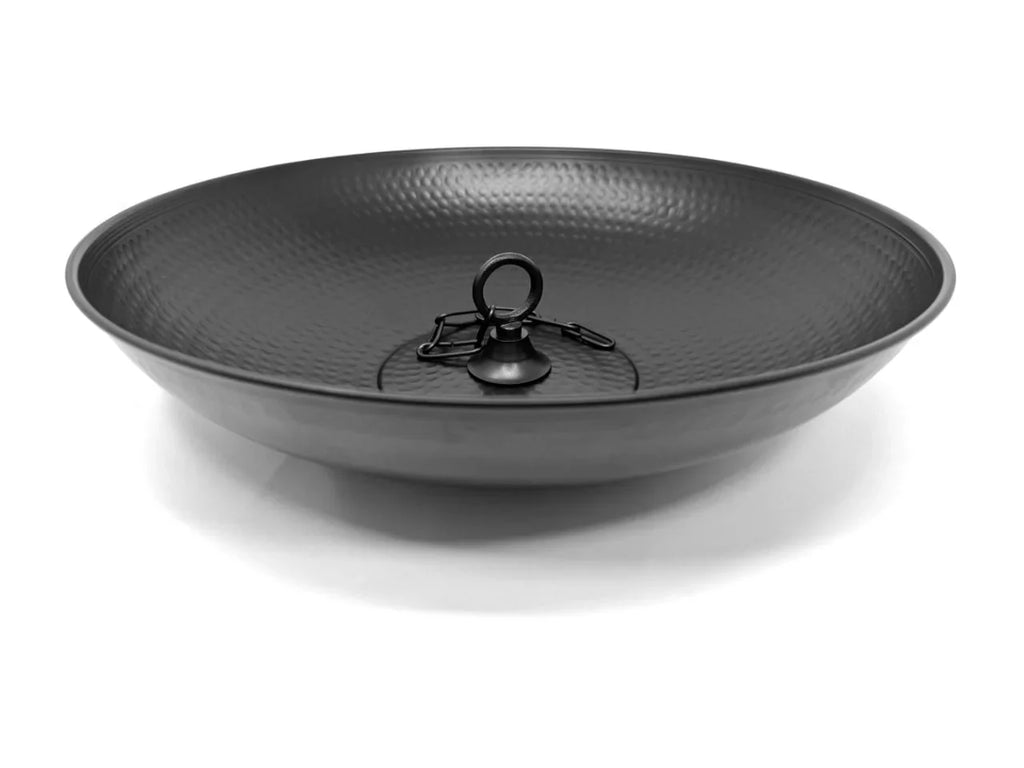 Coated, Rain A A Anchoring Decorative Black Installation, for Roof Gutter Hammered, Rain 16" Bath/Birdbath, Catch Basin/Receptacle/Bowl/Dish/Anchor, 976BLK Powder Chain U-nitt Bird Fountain, Chains