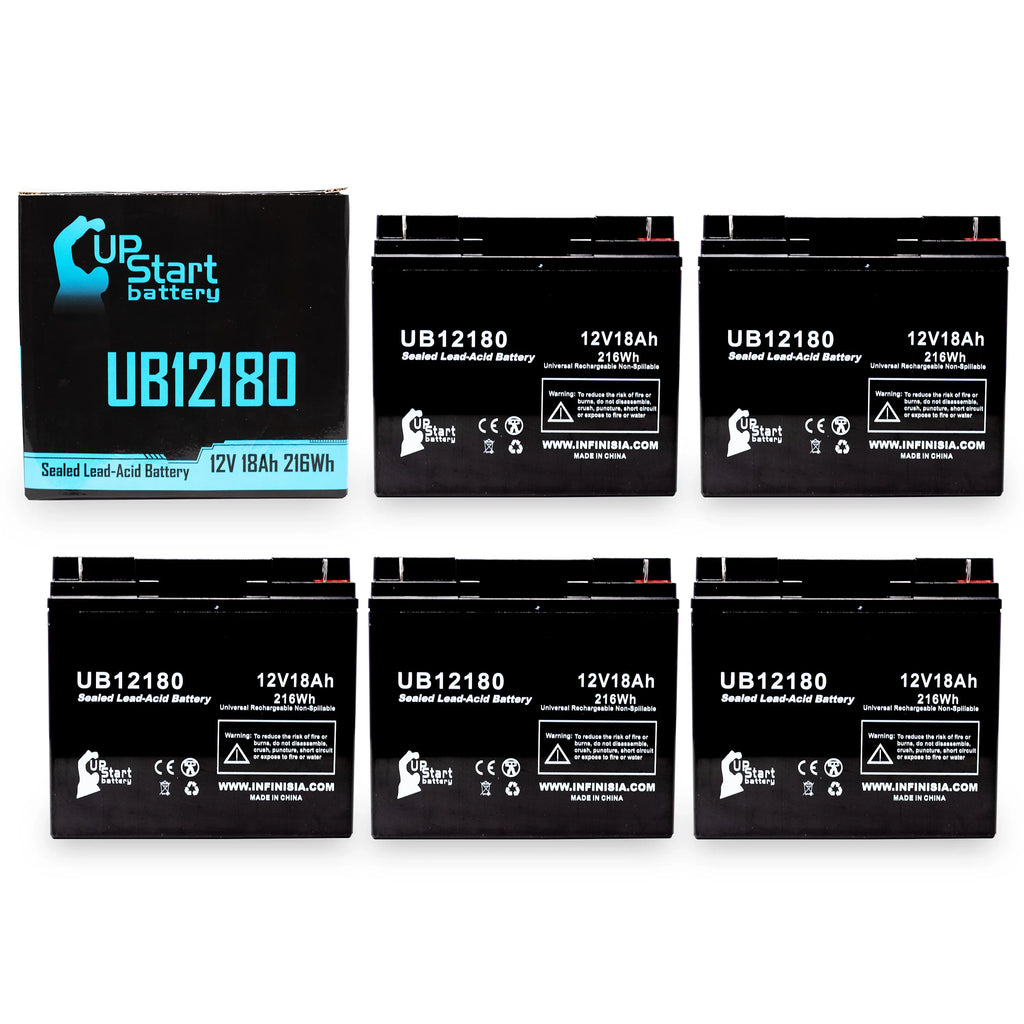Acid SLA) (12V, Terminal, Sealed UB12180 18Ah, Lead AGM, Compatible 5x Pack CF12V18 T4 PICHER EAGLE - Battery BATTERIES 18000mAh, Battery - Replacement Universal
