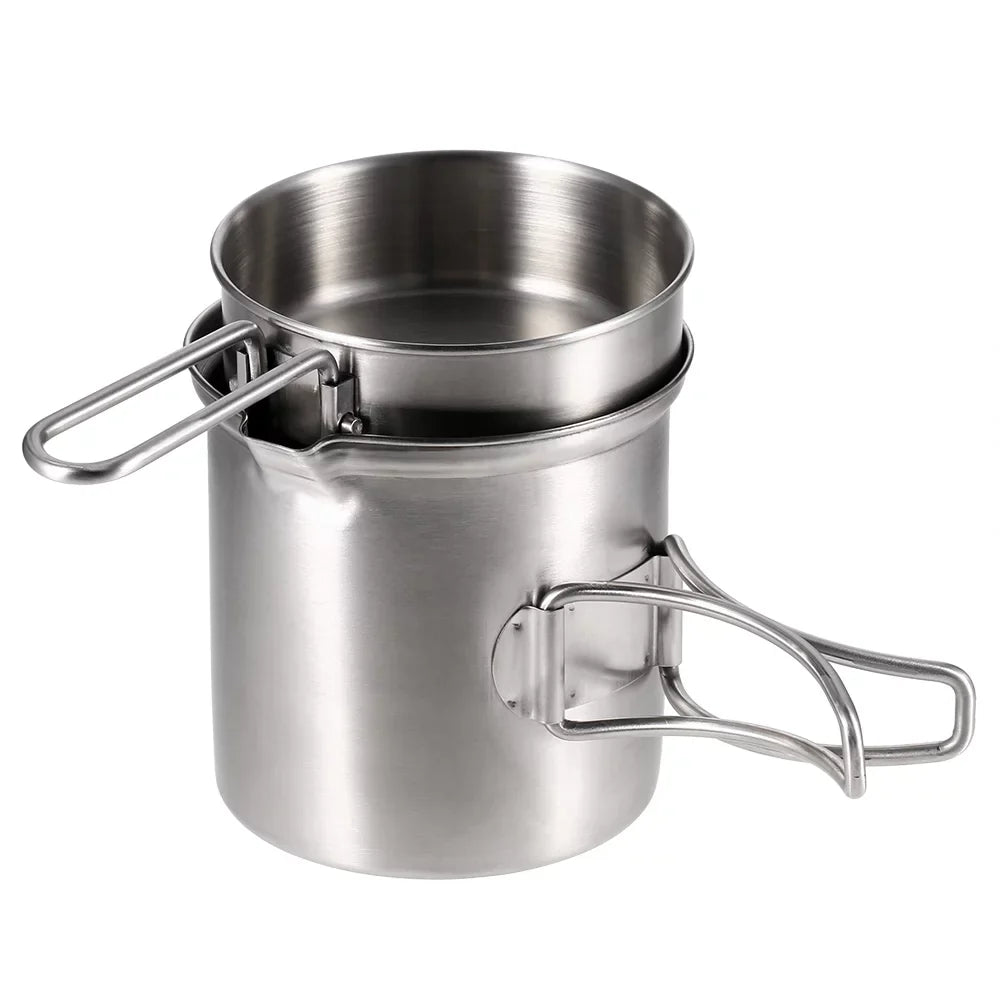 Cooking Camping Lixada Backpacking Burning Wood Pot Combo Stove Portable Set Fishing Hiking