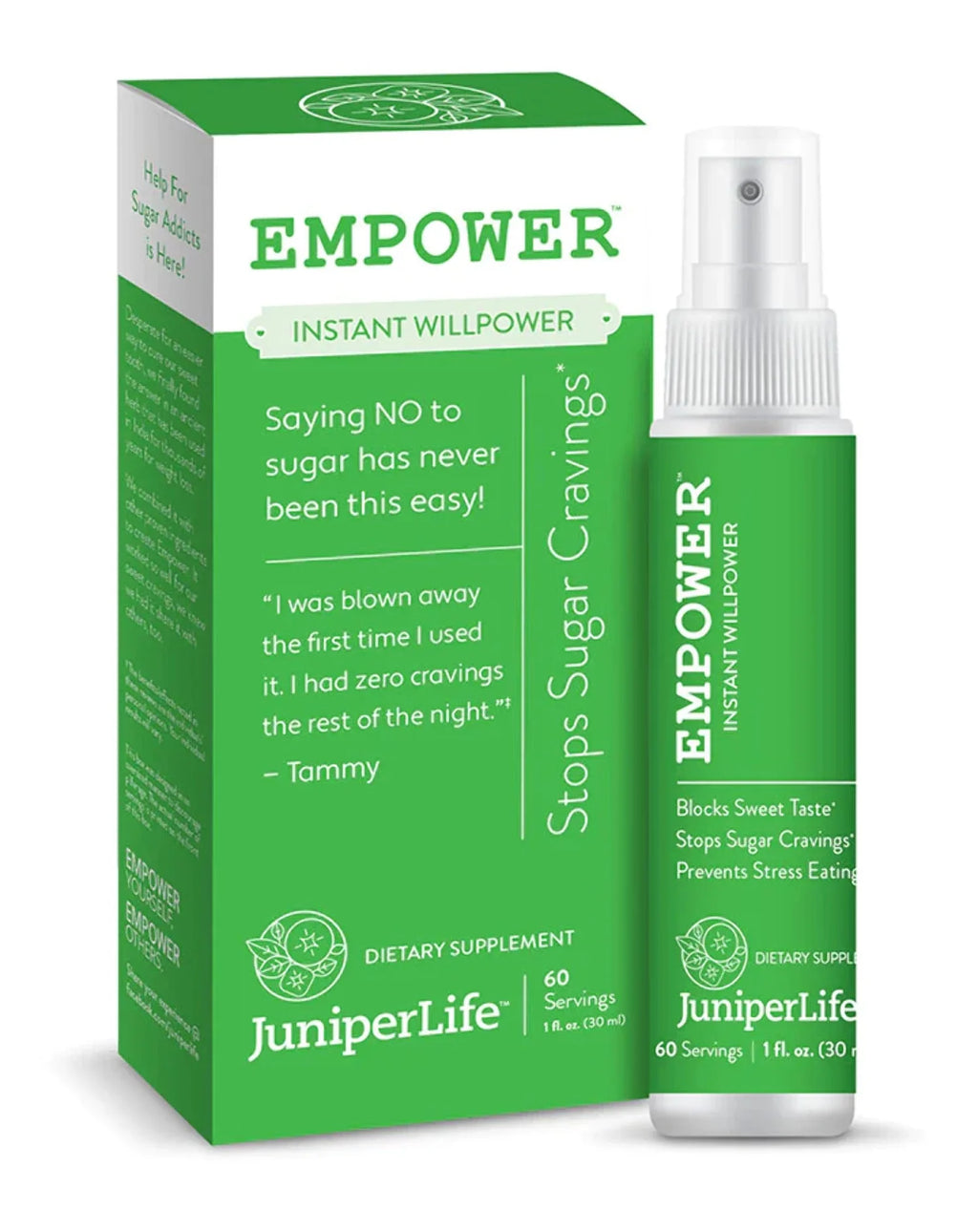 Food Choices Willpower™ Empower JuniperLife Instant Help Healthy - for Cravings Sugar