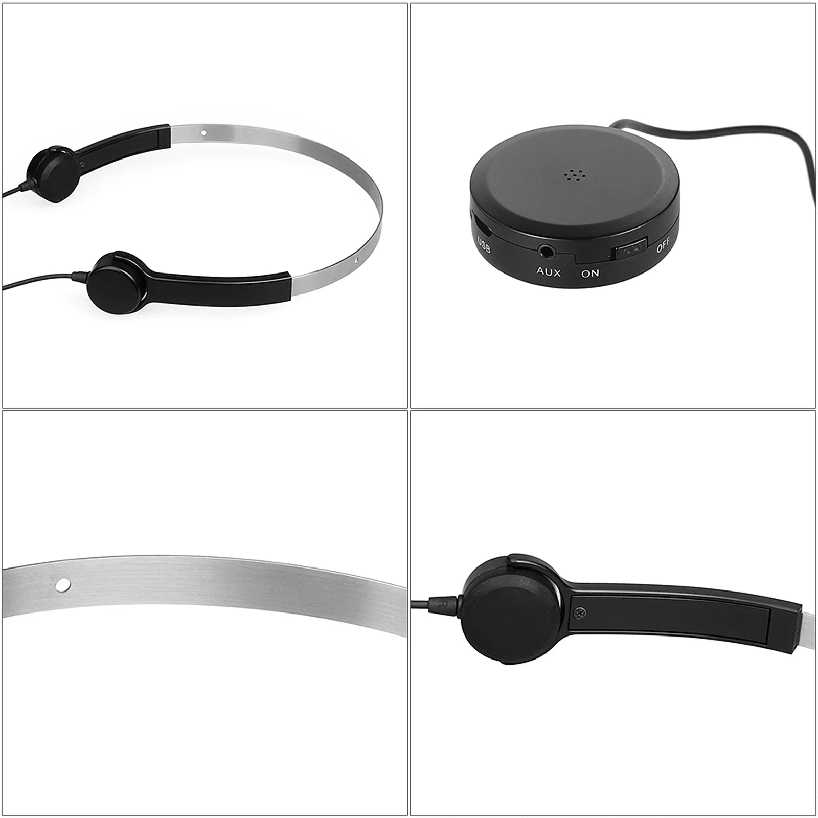 Headphones Black Bone IN Conduction Headsets Wired Pick-up Sound AUX