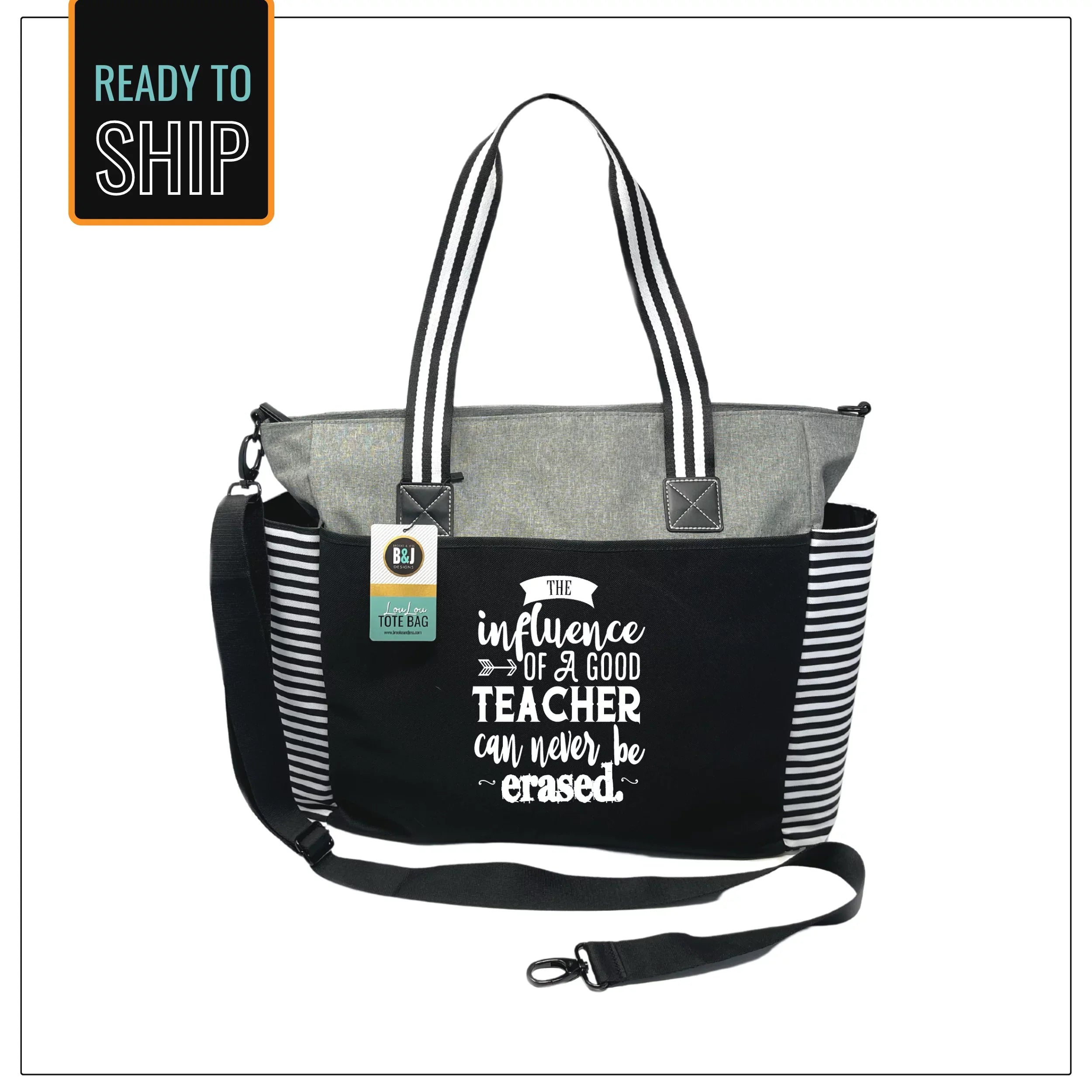 Influence Bag Tote Gray Teacher LouLou