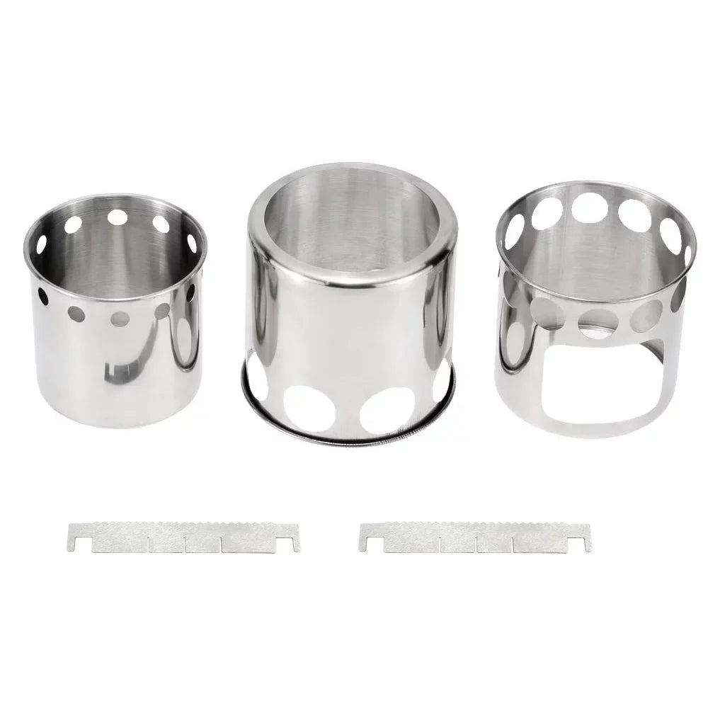 Cooking Camping Lixada Backpacking Burning Wood Pot Combo Stove Portable Set Fishing Hiking