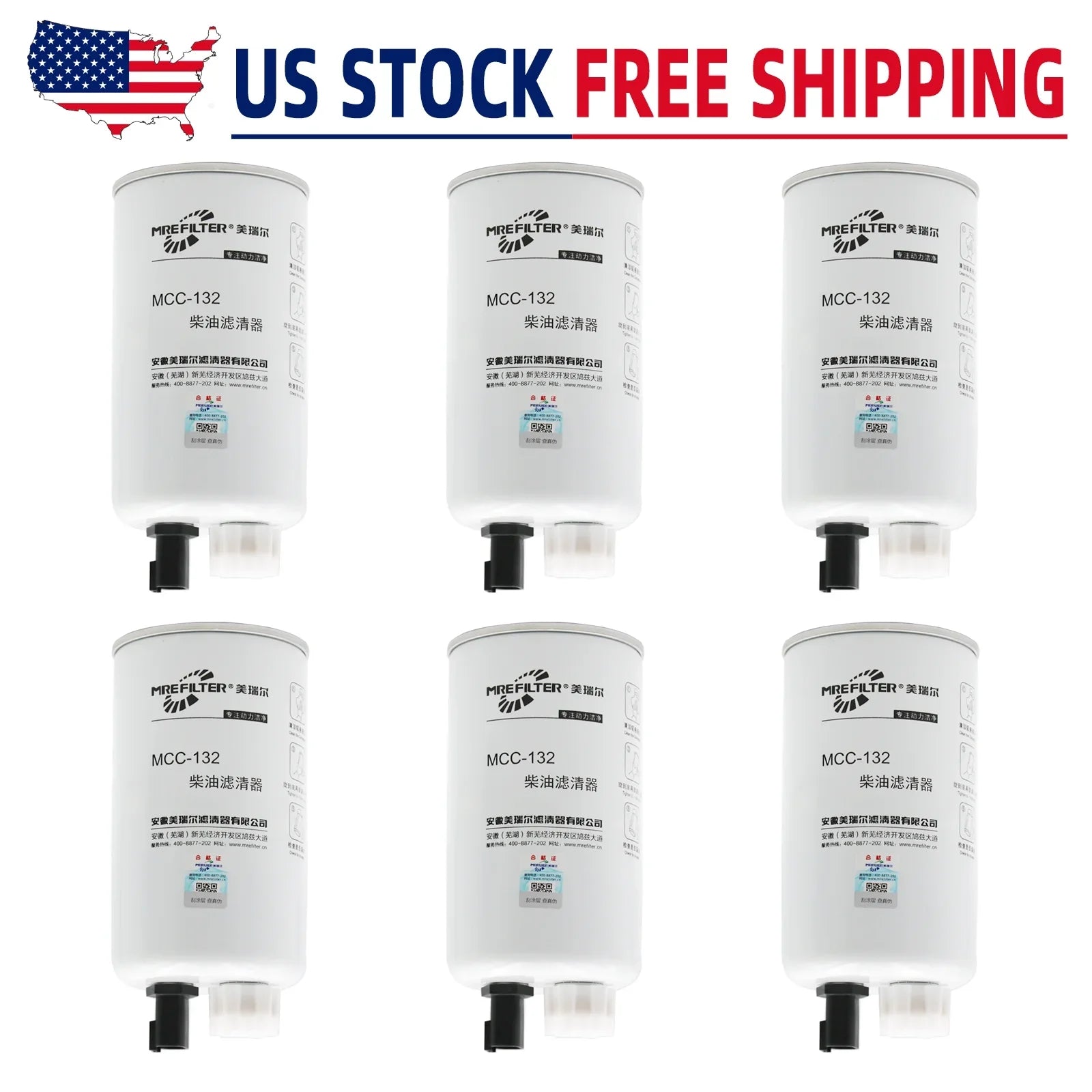 33732 Fuel FS19732 3732 86732 for liquid Filter Napa Separator 6pcs CQ