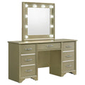 Vanity Lighting Beaumont Desk Champagne Mirror with 7-drawer