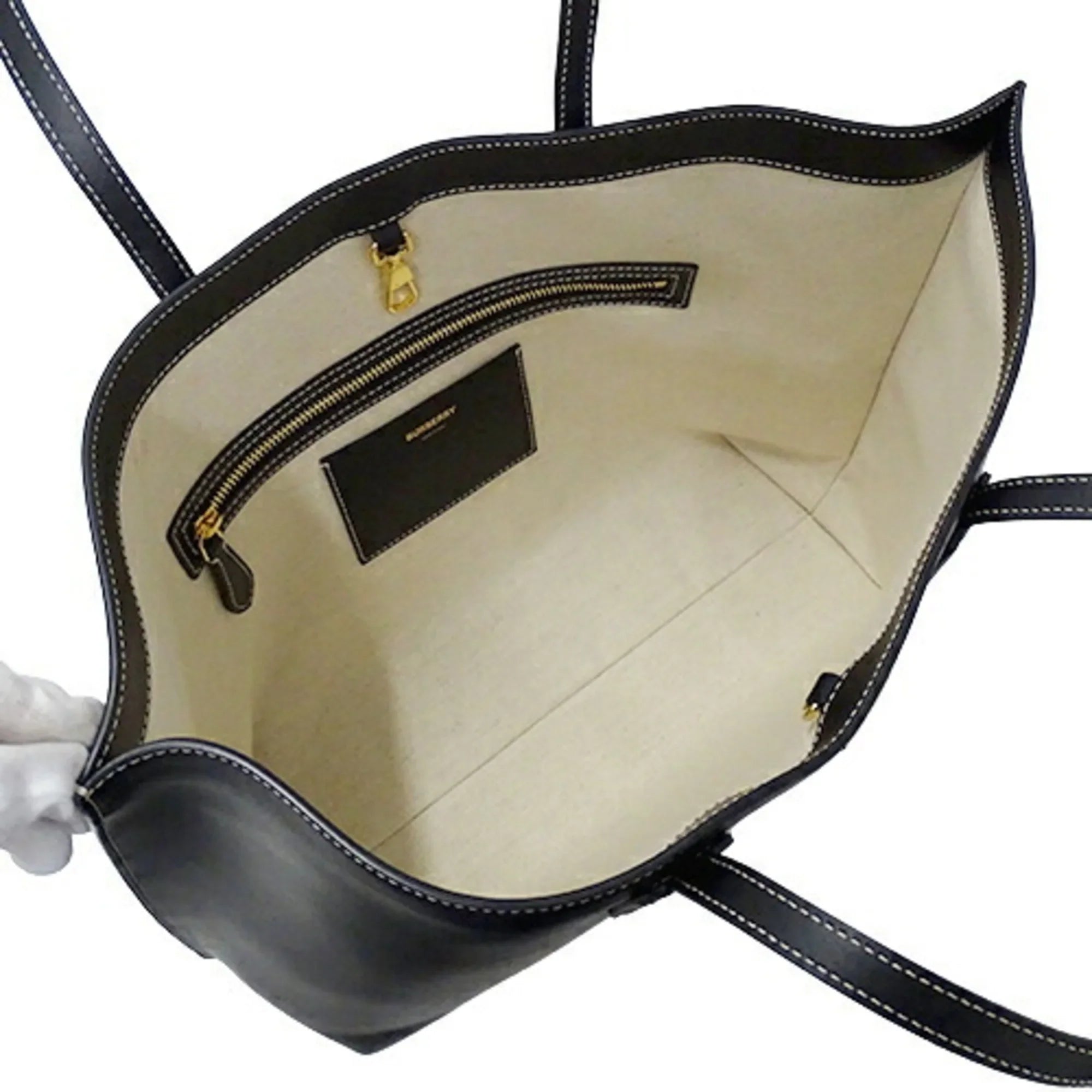 Pre-Owned shoulder Burberry tote black BURBERRY (Good) ladies bag 8052726 leather