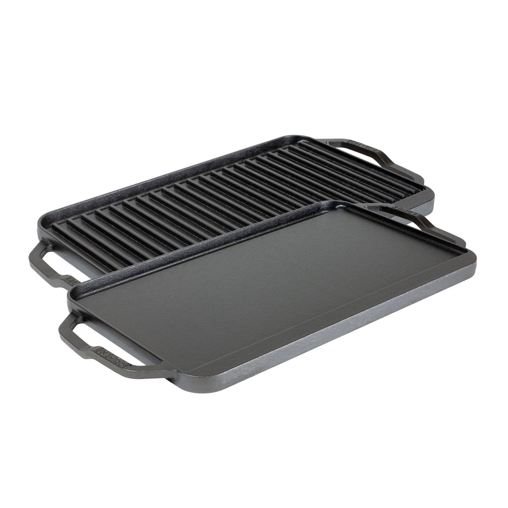 '- Chef Griddle Fire Iron with Burner & Collection Iron Stovetop, Grill Grill, Flat Reversible Skillet Double Oven, - Open Iron Handles Cast Cast Cast for Grill/Griddle Lodge or