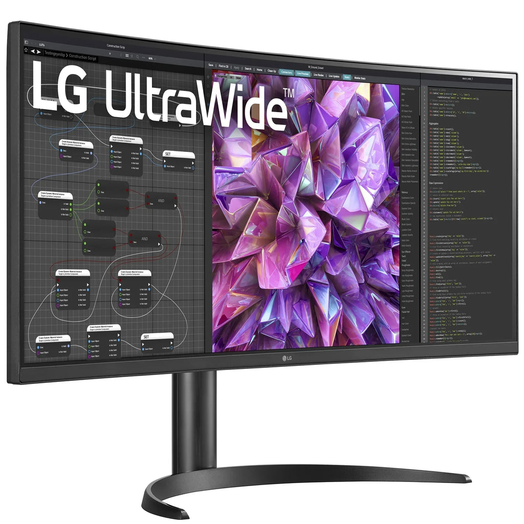 KVM 34" Curved 34WQ75C-B QHD LG 10 IPS Monitor UltraWide Built-in HDR