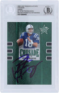 Crusade Stars - #/750 & Autographed Colts Peyton Green Beckett Fanatics Indianapolis Authentic 2005 Authenticated Card Witnessed Rookies Leaf Certified Manning Fanatics #C-18