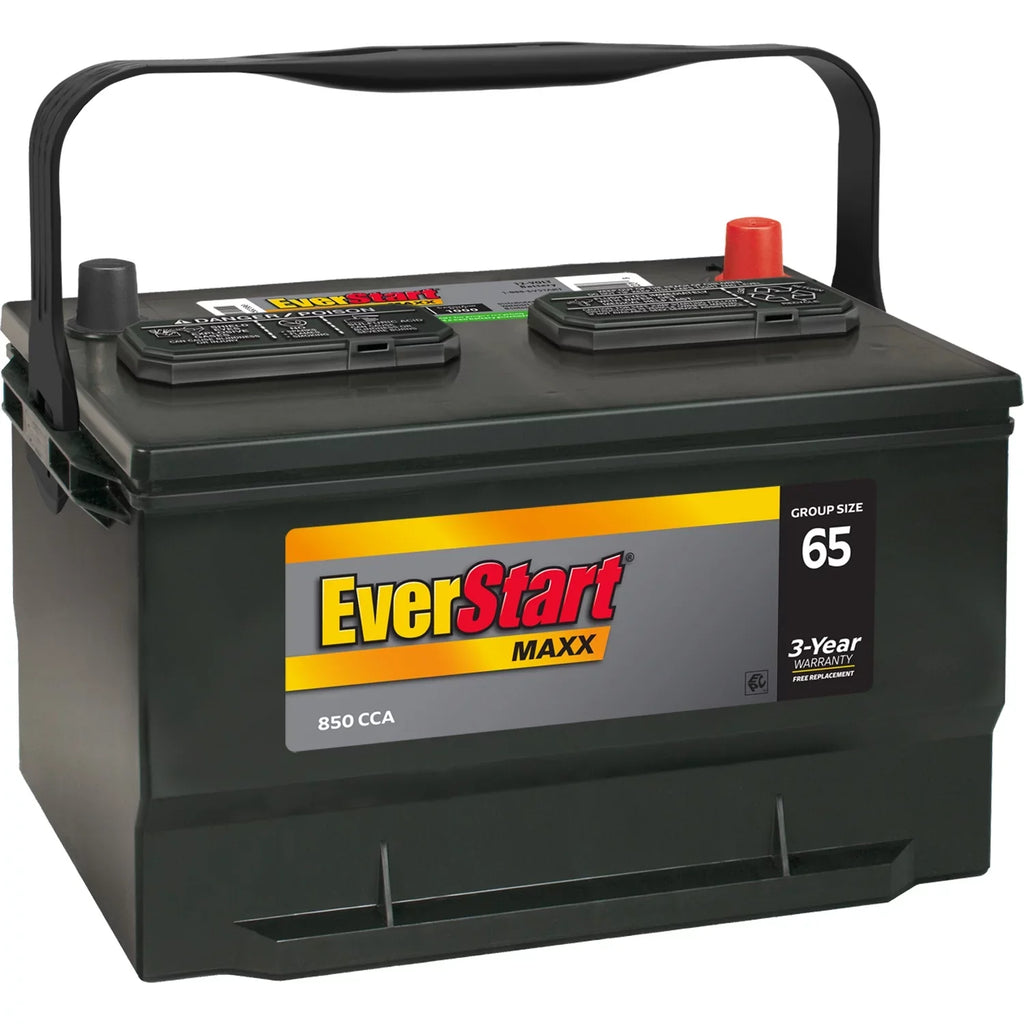 Battery, 12 EverStart Volt Lead Automotive 65 Group dimension Maxx 850 CCA Acid