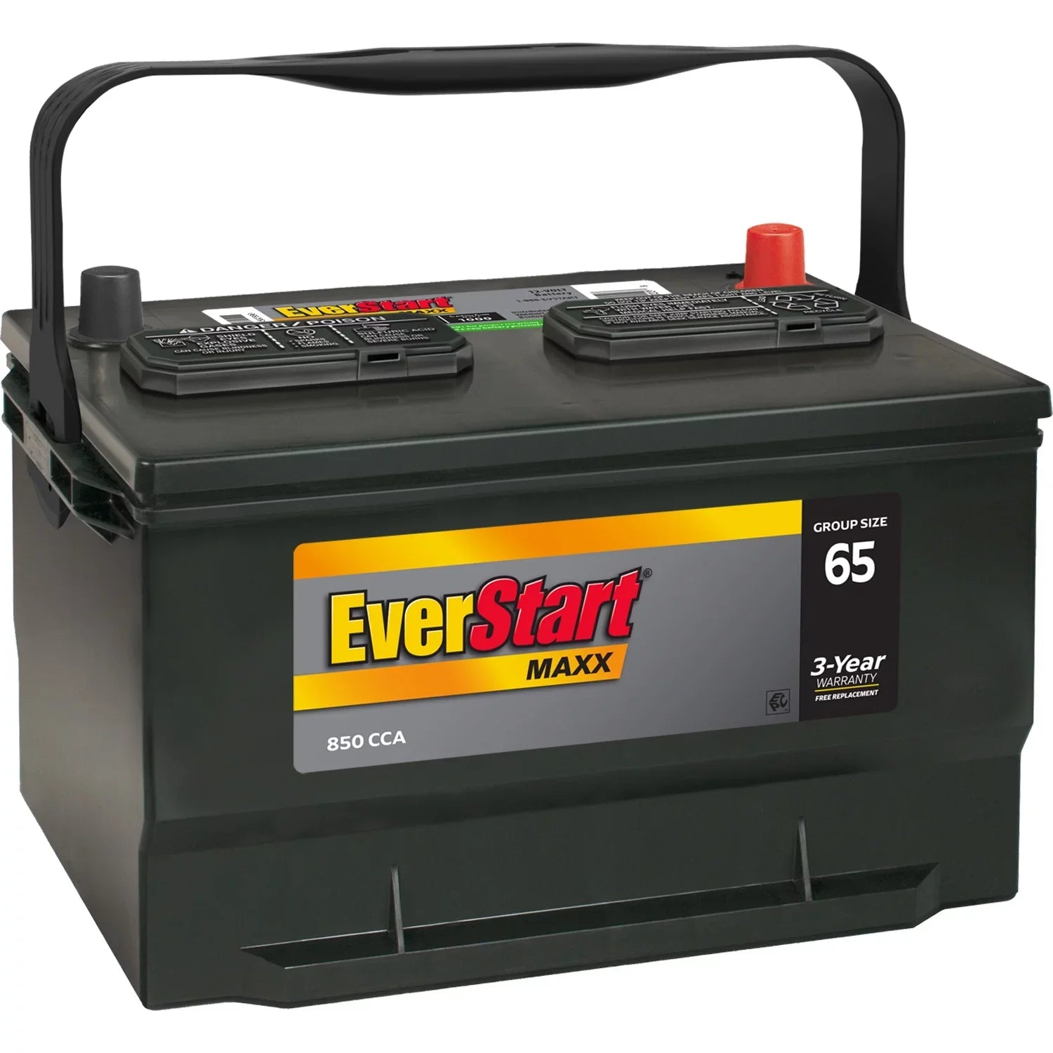 Battery, 12 EverStart Volt Lead Automotive 65 Group dimension Maxx 850 CCA Acid