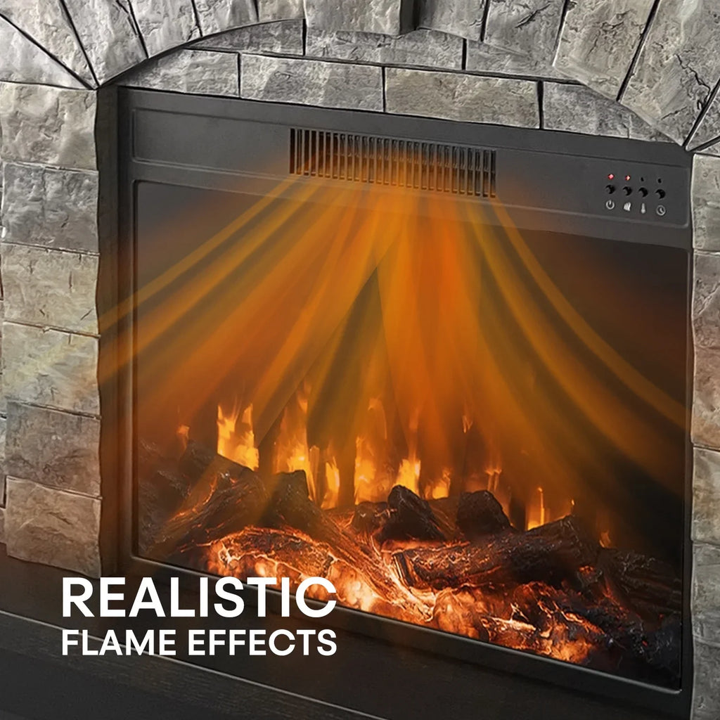 Infrared with Gray Freestanding, Mountain Stone 45" Mantel Cloud Fireplace Electric