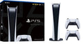 Digital 5 New Version 2023 with PlayStation Controllers Console 2 PS5 Wireless - White