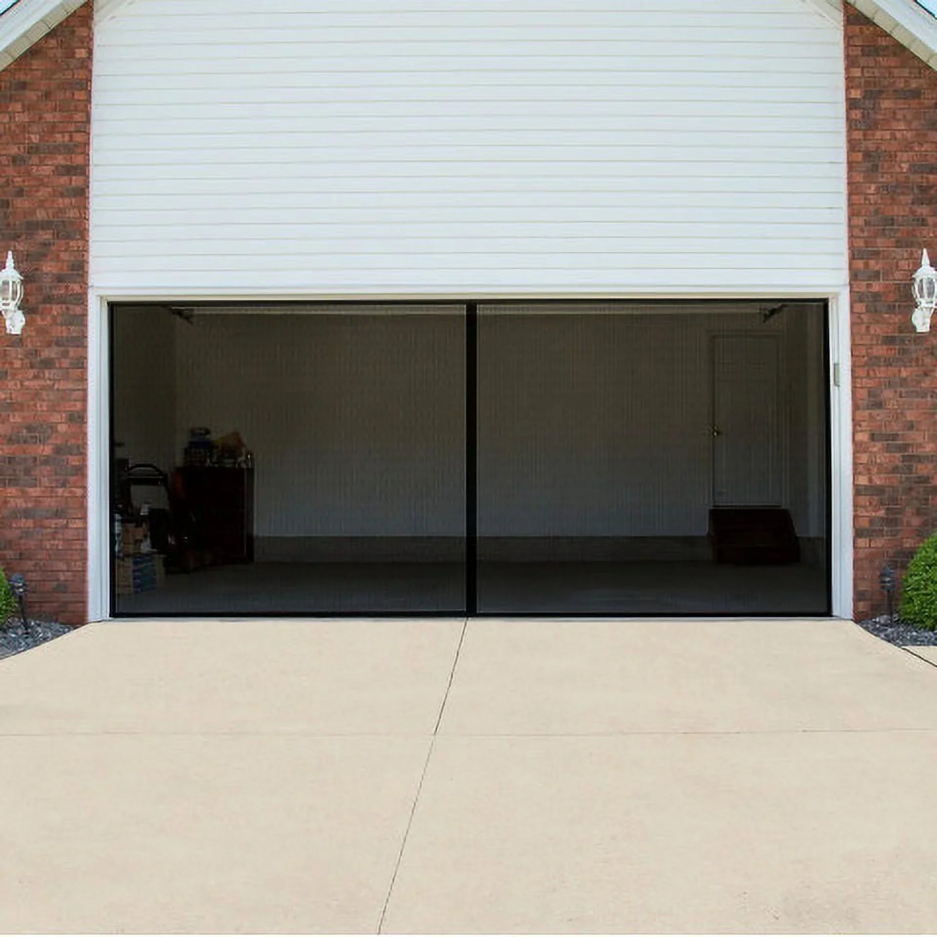 Door Pure Screen Lbs Mosquito Pack) Cover to 7.45 Net - Garages, Garage Garden Black Mesh 2-Car (1