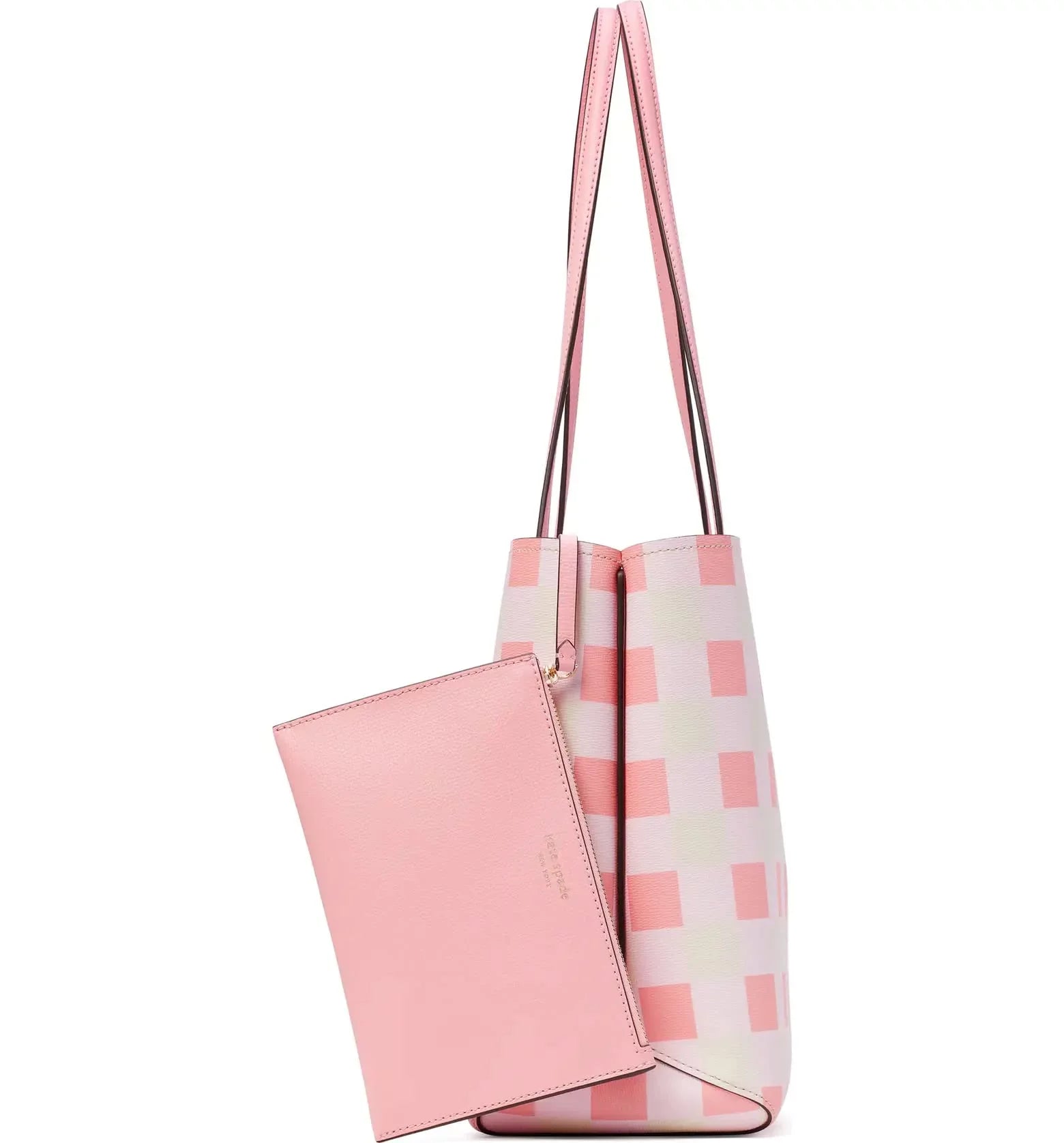Gingham Kate Large Day Tote, York Spade New Grapefruit Soda All